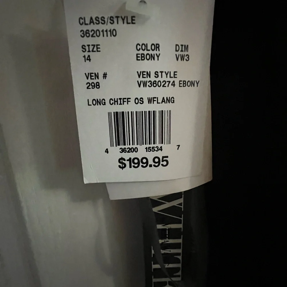 NWT Black chiffon gown White by Vera Wang - 🌹🌹🌹🔥🔥 - Picture 2 of 3